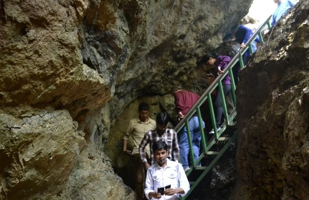 Manmade cave in Nainital. India